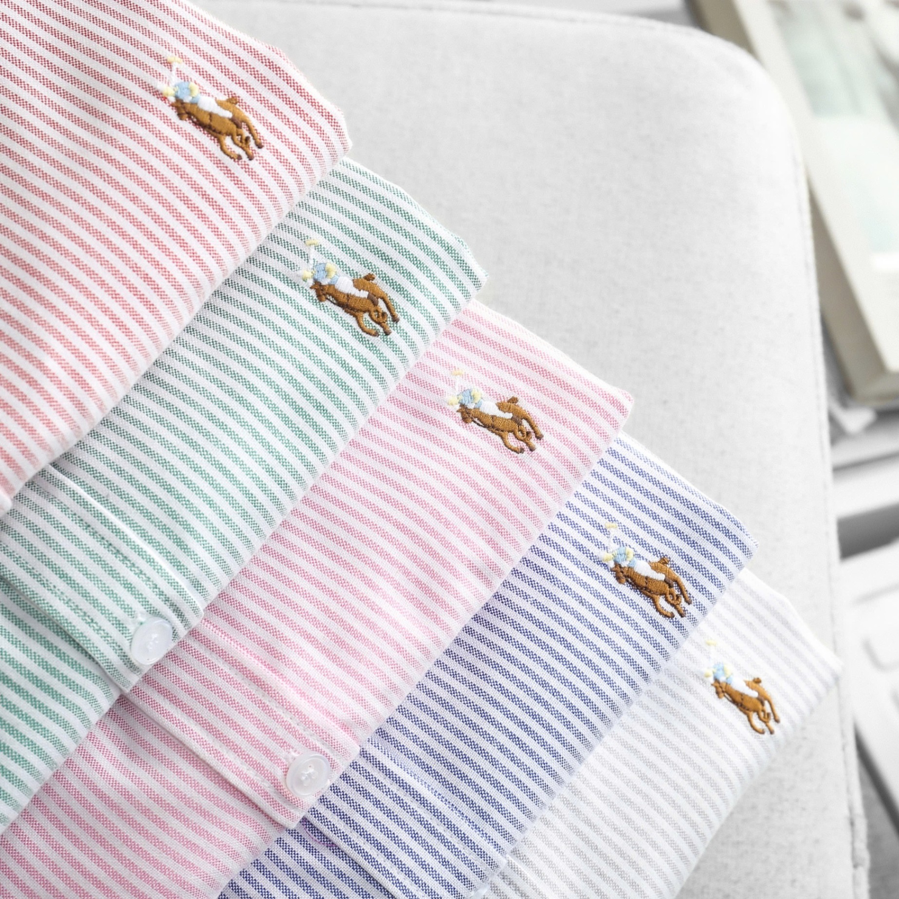 Sơ Mi Tay Dài Polo Sọc Nhí