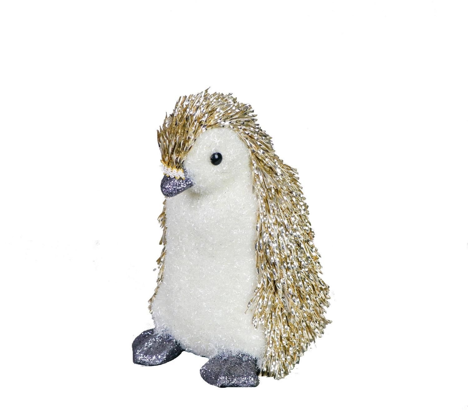 Champange Gold & White Sparkling Penguin 14x13x21 cm W23 - Chim Cánh Cụt Lấp Lánh Màu Vàng Champange & Trắng 14x13x21cm