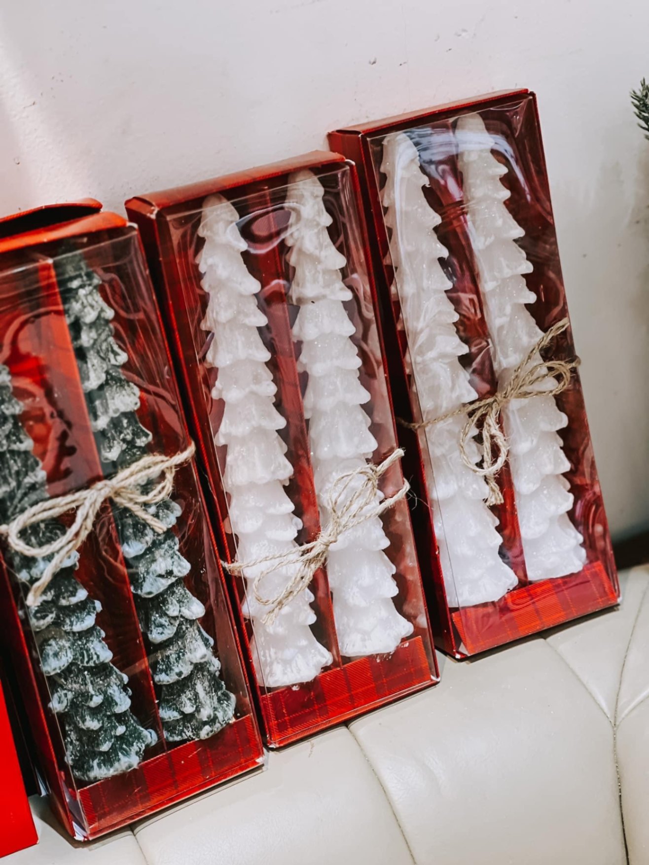 Chistmas Tree Taper Candle Set 2 W23 - Set 2 Nến Giáng Sinh Cây Thông Dài