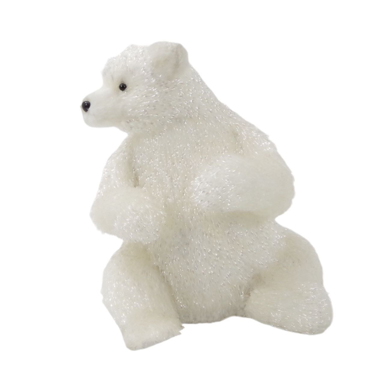 White Plush Fabric Bear 29x28x29 W23 - Gấu Trắng Nhung 29x28x29cm