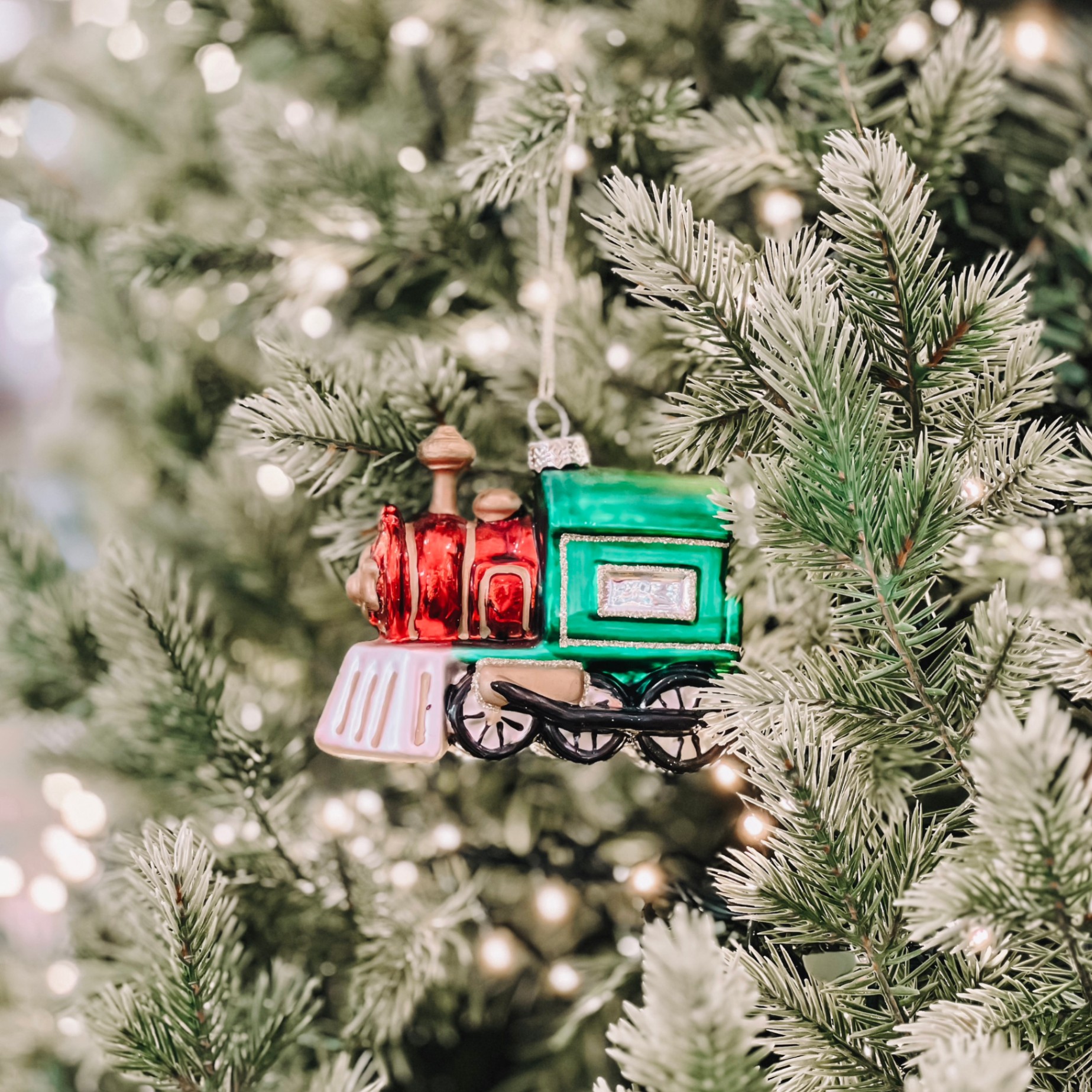 Glass locomotive Ornament W23 - Đò Treo Hình Đầu Xe Lửa Thủy Tinh