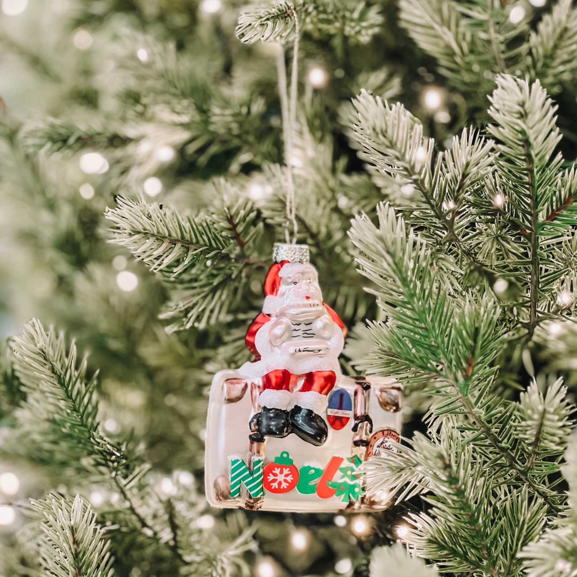 Glass Stanta Ornament 11cm W23 - Đồ Treo Hình Ông Già Noel Thủy Tinh 11cm