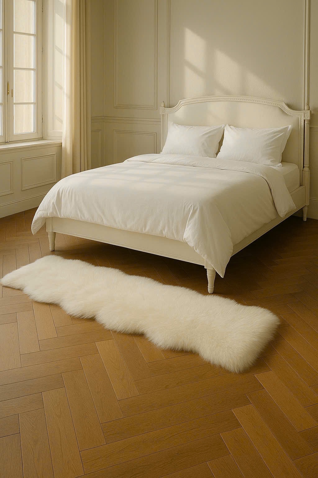 Plush Fur Carpet 60*200cm - Thảm Lông White 60*200cm