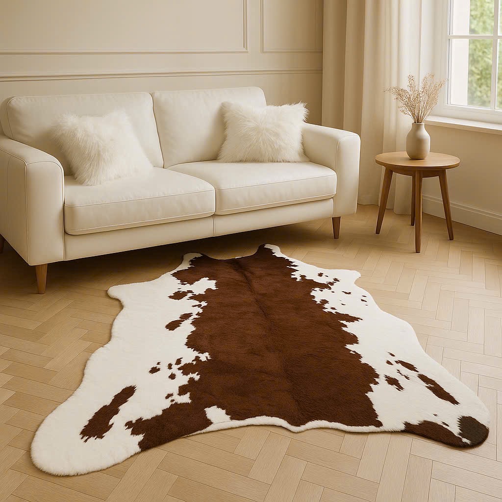 Plush Cow/ Zebbra/ Deer Fake Fur Carpet 140*200cm - Thảm Giả Lông Thú 140*200cm -2