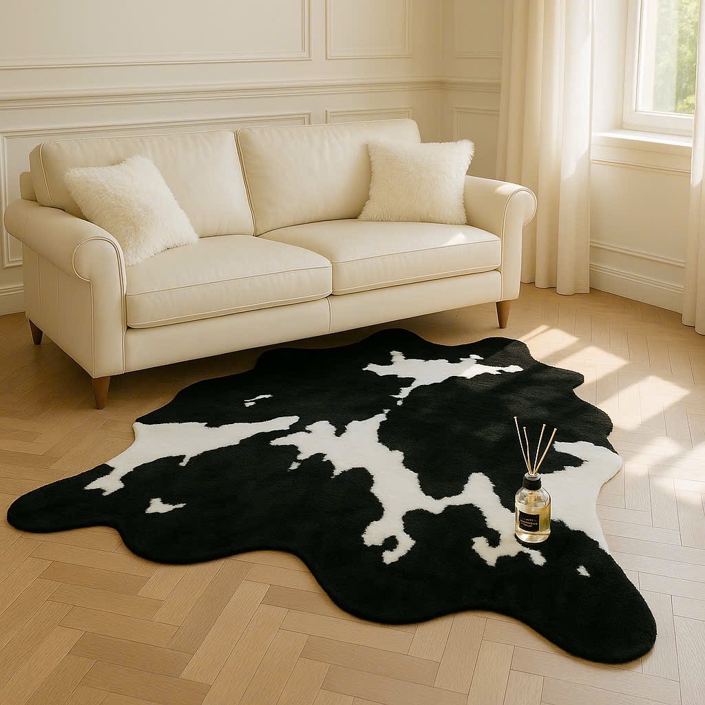 Plush Cow/ Zebbra/ Deer Fake Fur Carpet 140*200cm - Thảm Giả Lông Thú 140*200cm -1