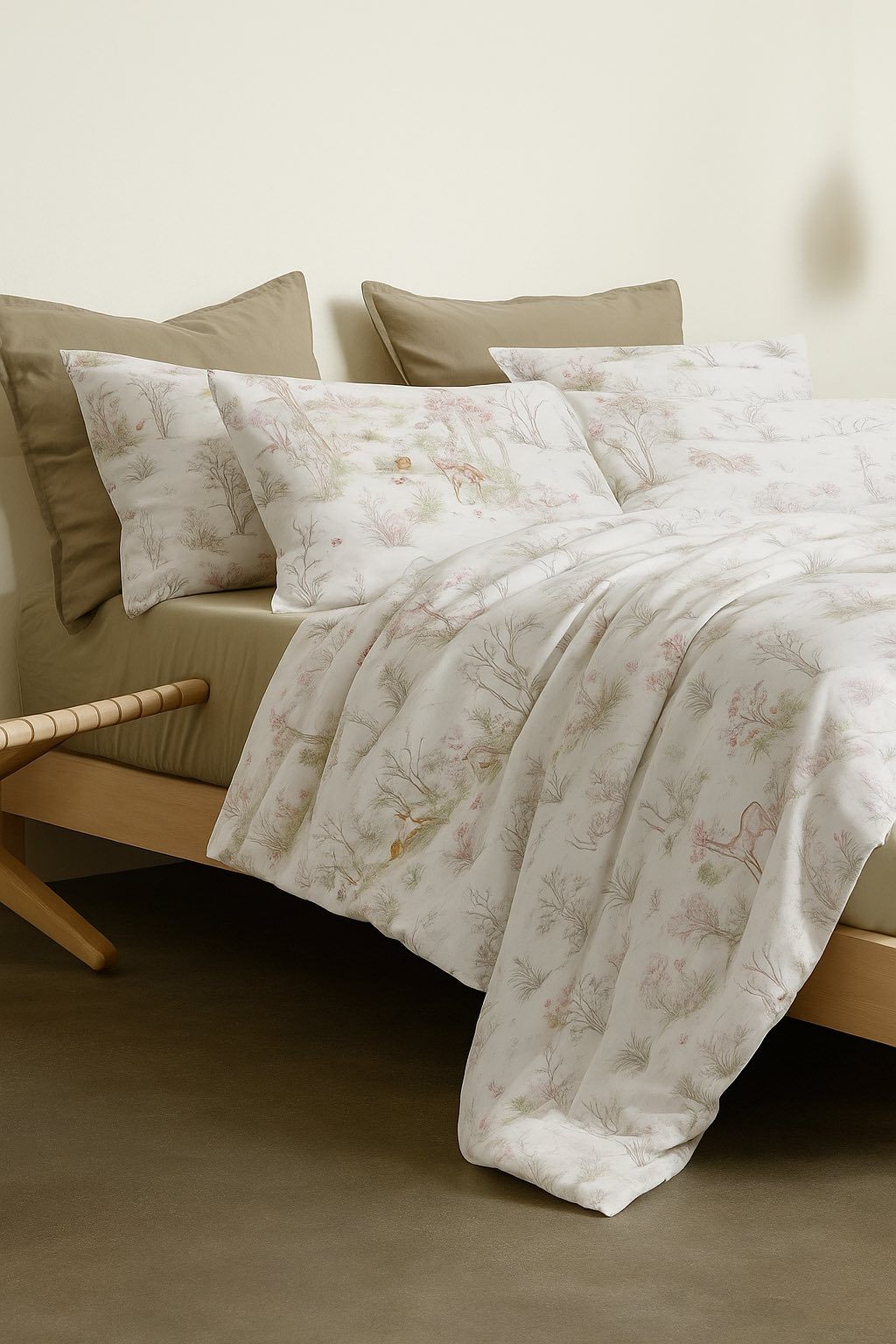Autumn Cotton Bedding Set 5- Bộ Drap Mùa Thu Cotton Ai Cập 5 Món M5