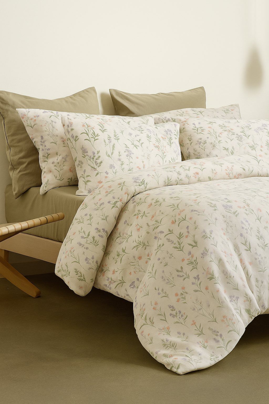 Autumn Cotton Bedding Set 5- Bộ Drap Mùa Thu Cotton Ai Cập 5 Món M9