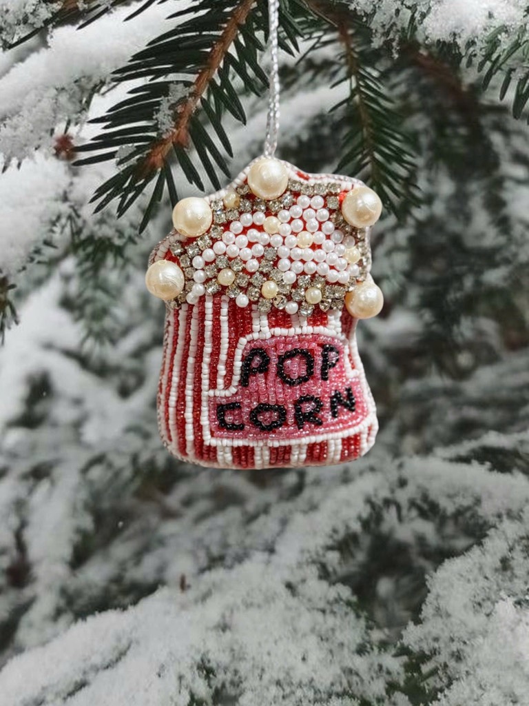 Bead Embroidered Popcorn