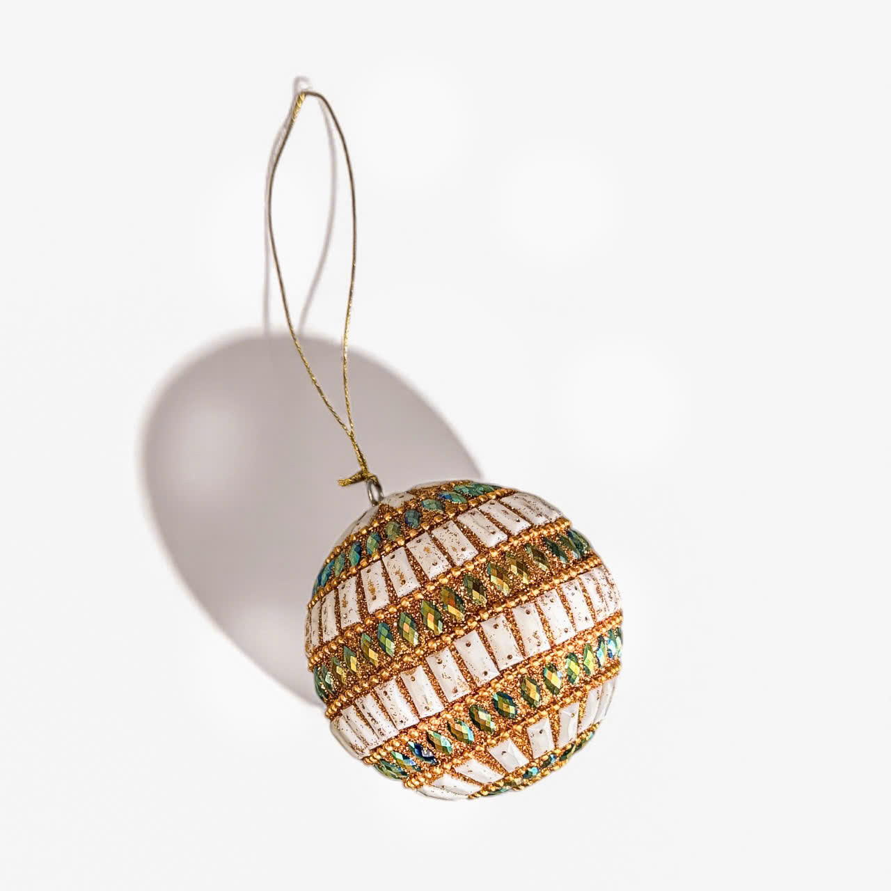 Beaded Glitter Ball Ornament - Quả Châu Đính Hạt Liberty England