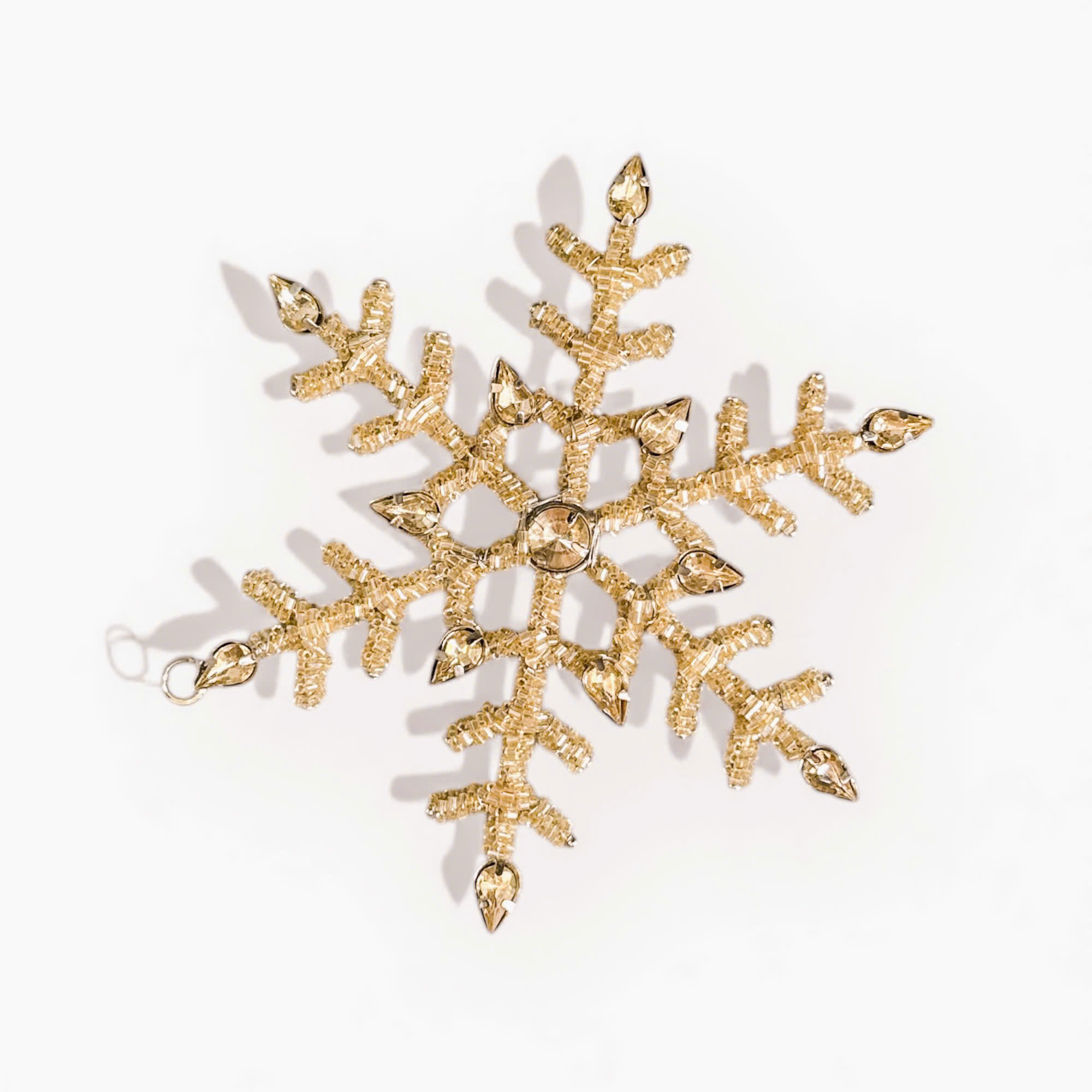 Beaded Snowflake Ornament Michael