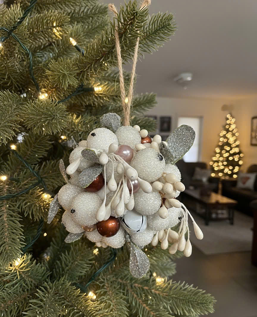 Berry And Pinecone Ball - Cầu Berry và Quả Thông Treo Cửa 7CM