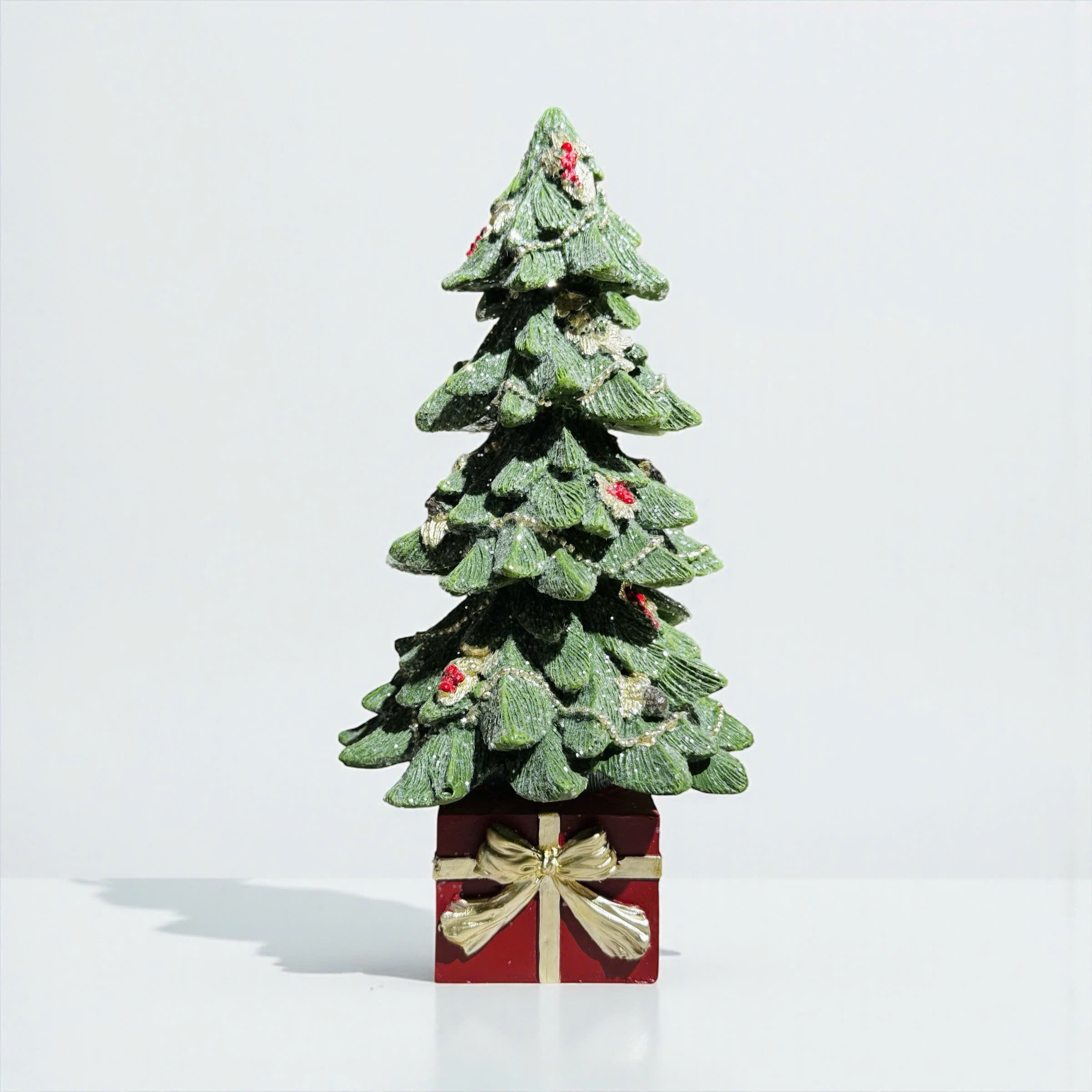 Christmas Tree With Gift Red H27cm - Cây Thông Túi Quà Đỏ W25