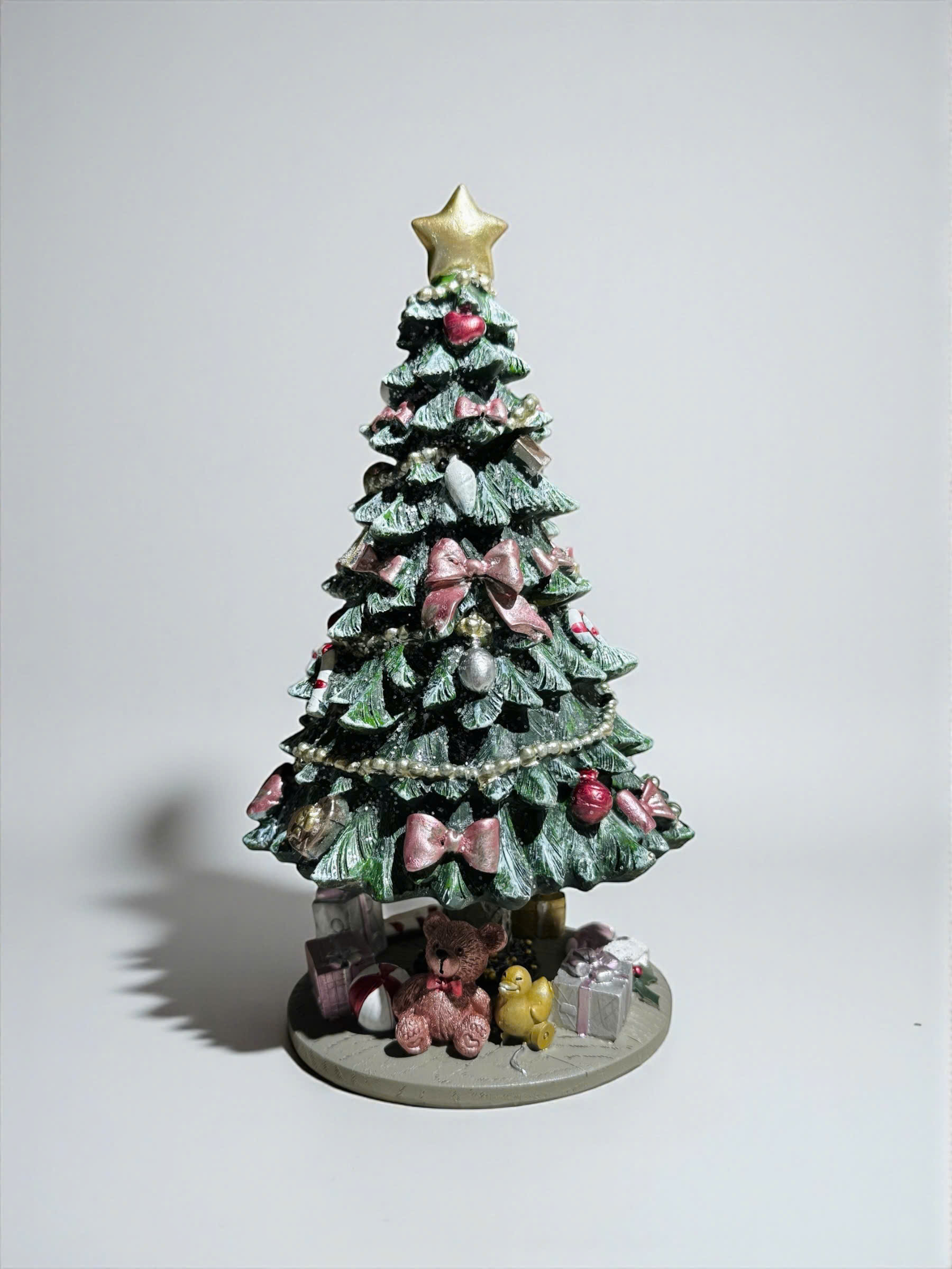 Christmas Tree With Music Rotate H23cm - Cây Thông Chân Nhạc Xoay W25