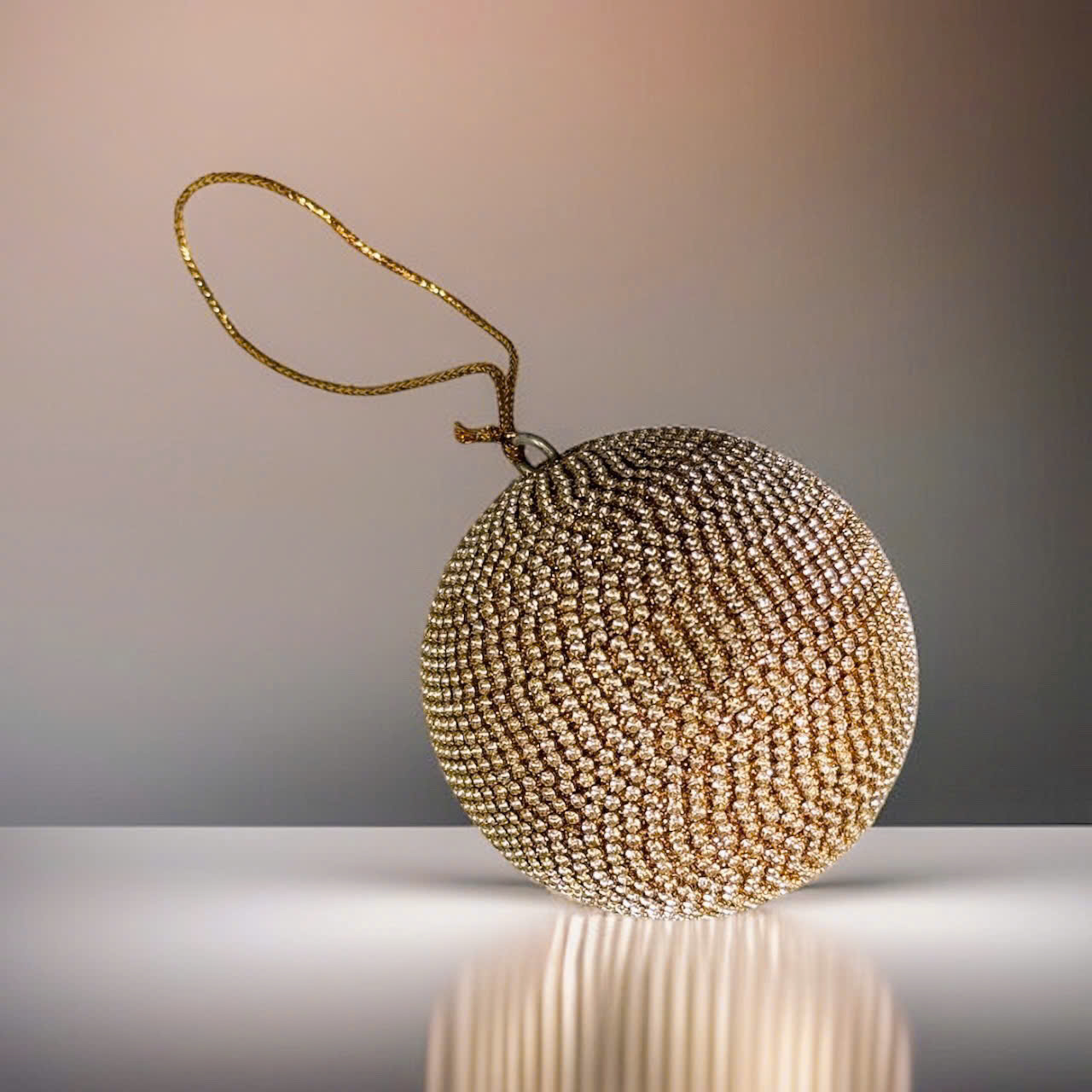 Crystal Chain Ball Ornament