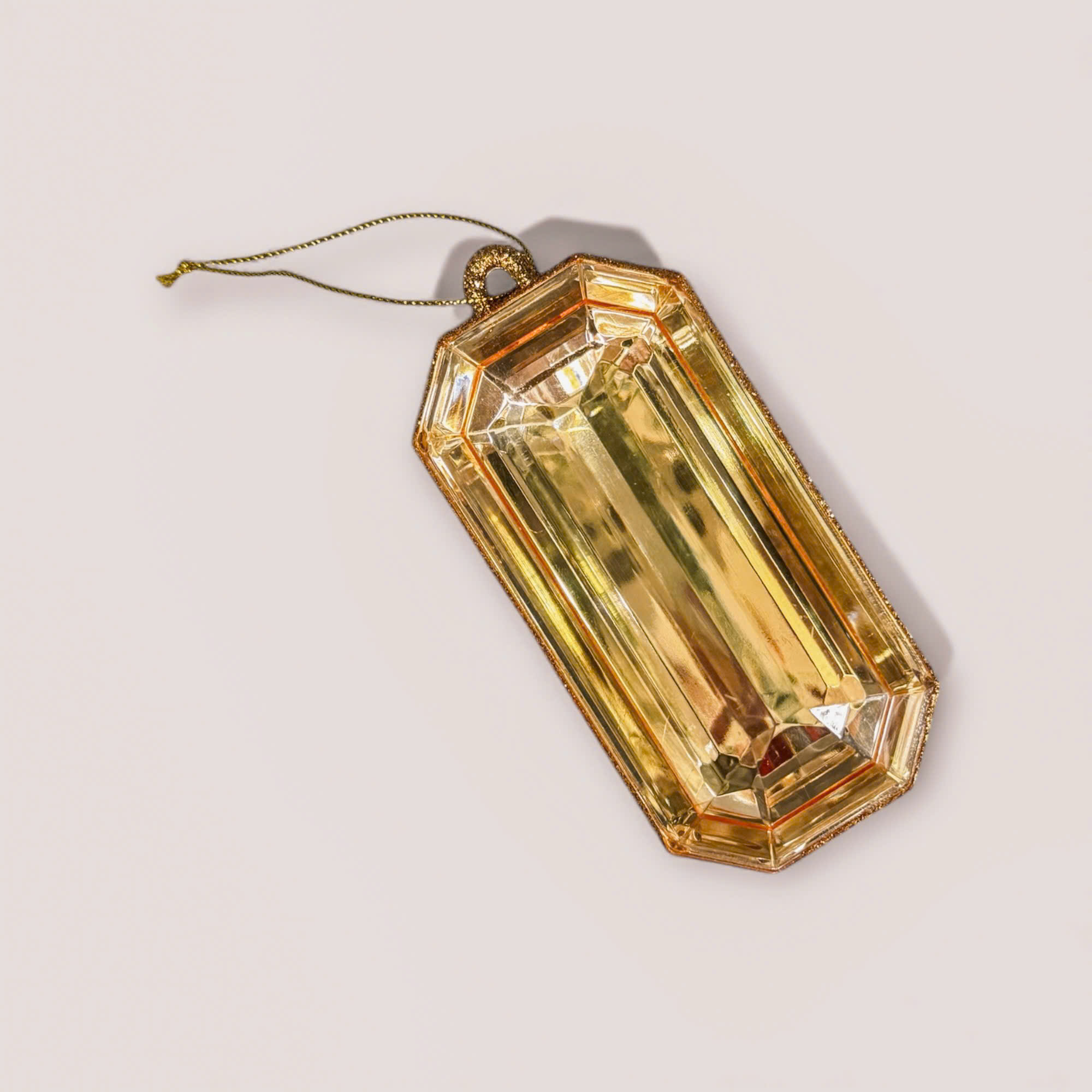 Crystal Mirror Glaze In Yellow - Đá Vàng Chữ Nhật Sparkling Light