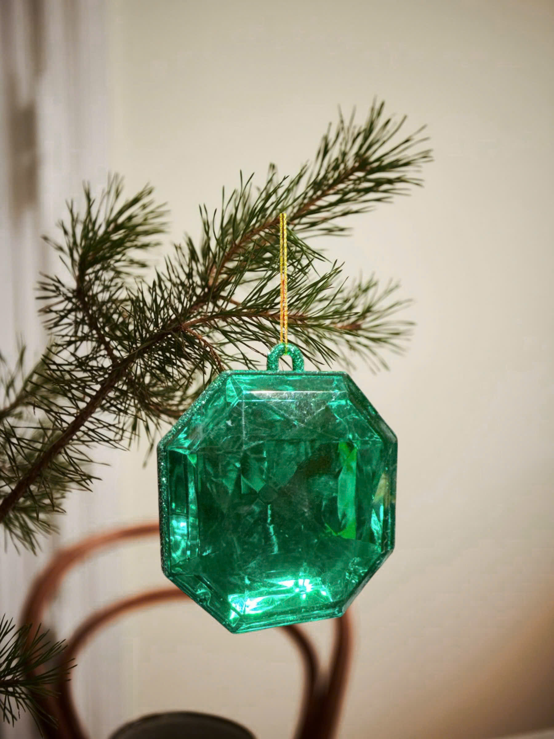 Ermerial Mirror Glaze In Yellow - Đá Ngọc Lục Bảo Vuông Sparkling Light