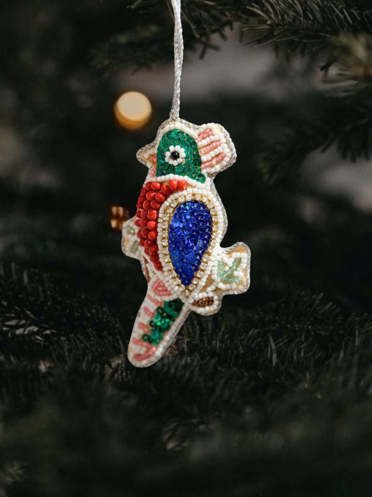 Fabric Embroidered Bird