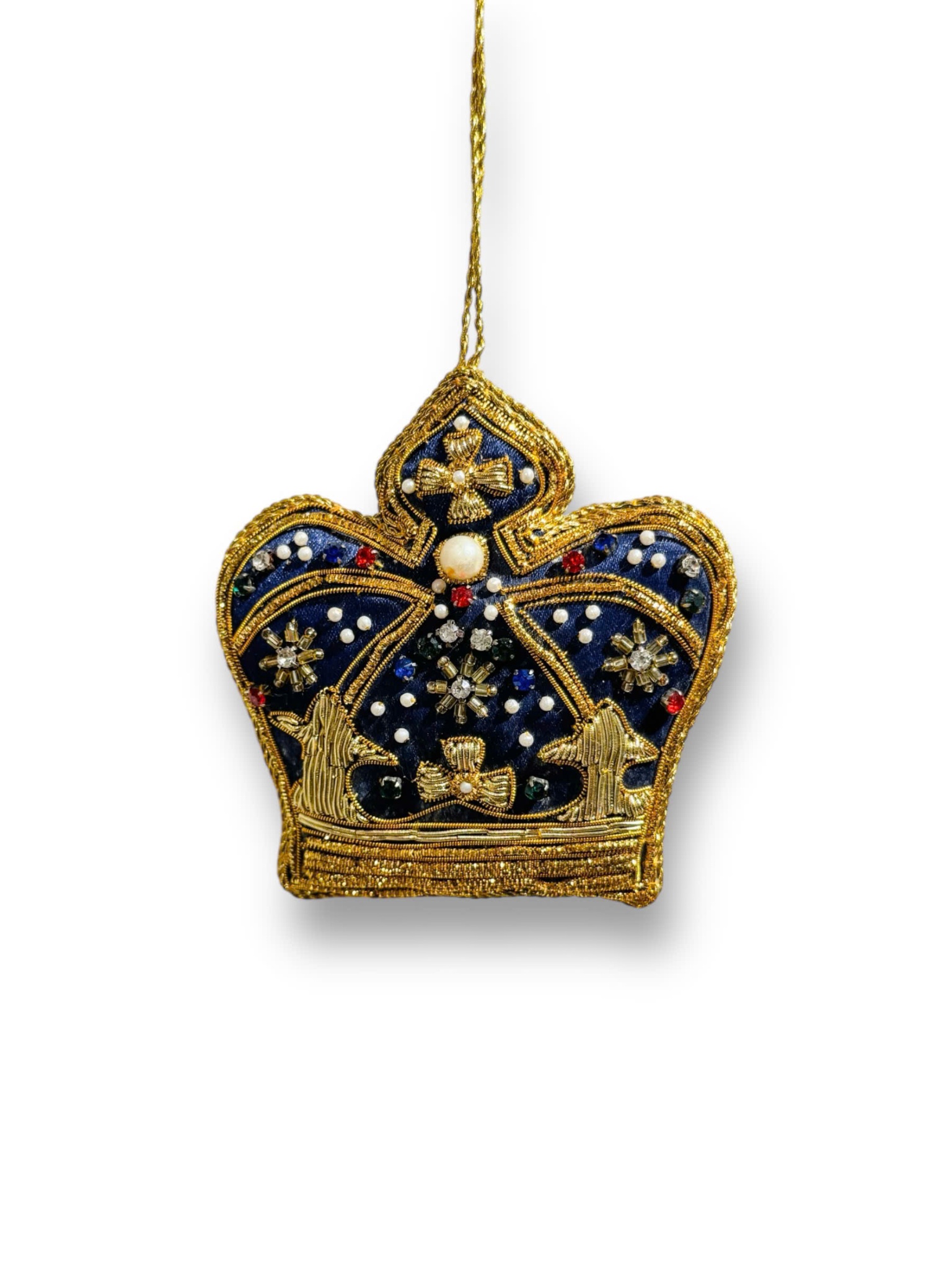 Fabric Embroidered Crown Ornament - Vương Miện Hoàng Gia