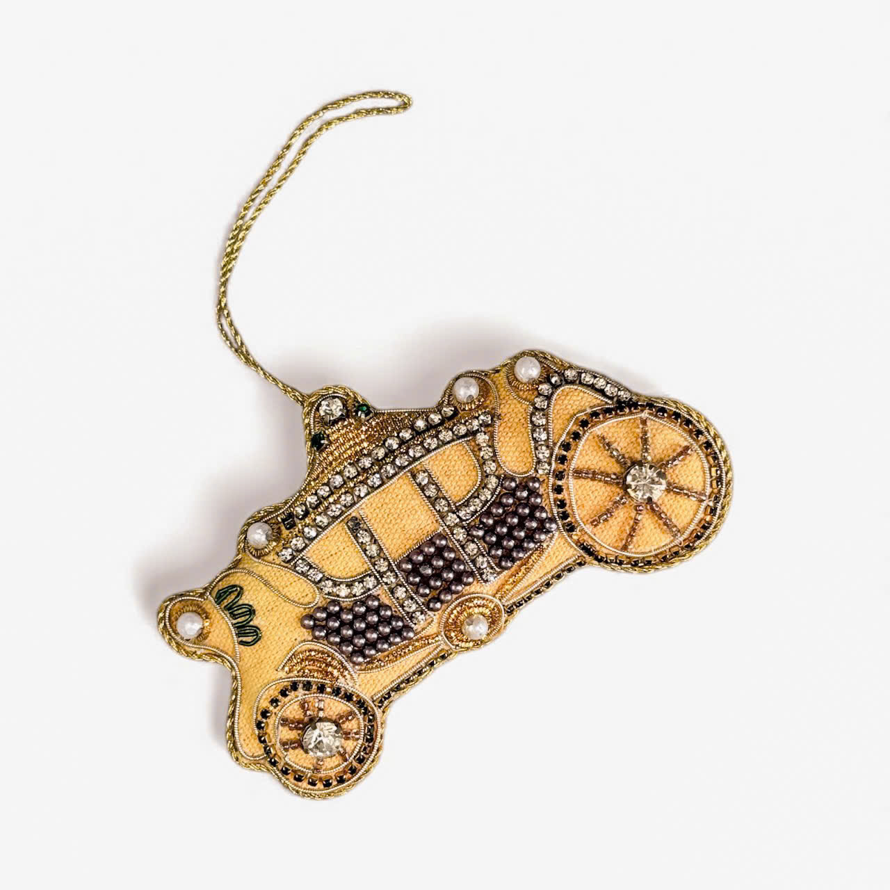 Fabric Embroidered Royal Car Ornament - Xe Cổ Tích Bí Ngô