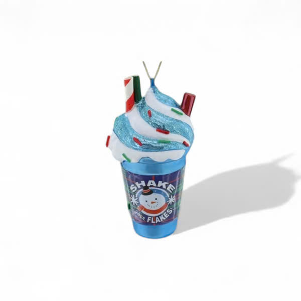 Glass Christmas Snowman Ice Cream - Đồ Treo Hình Ly Kem Thủy Tinh