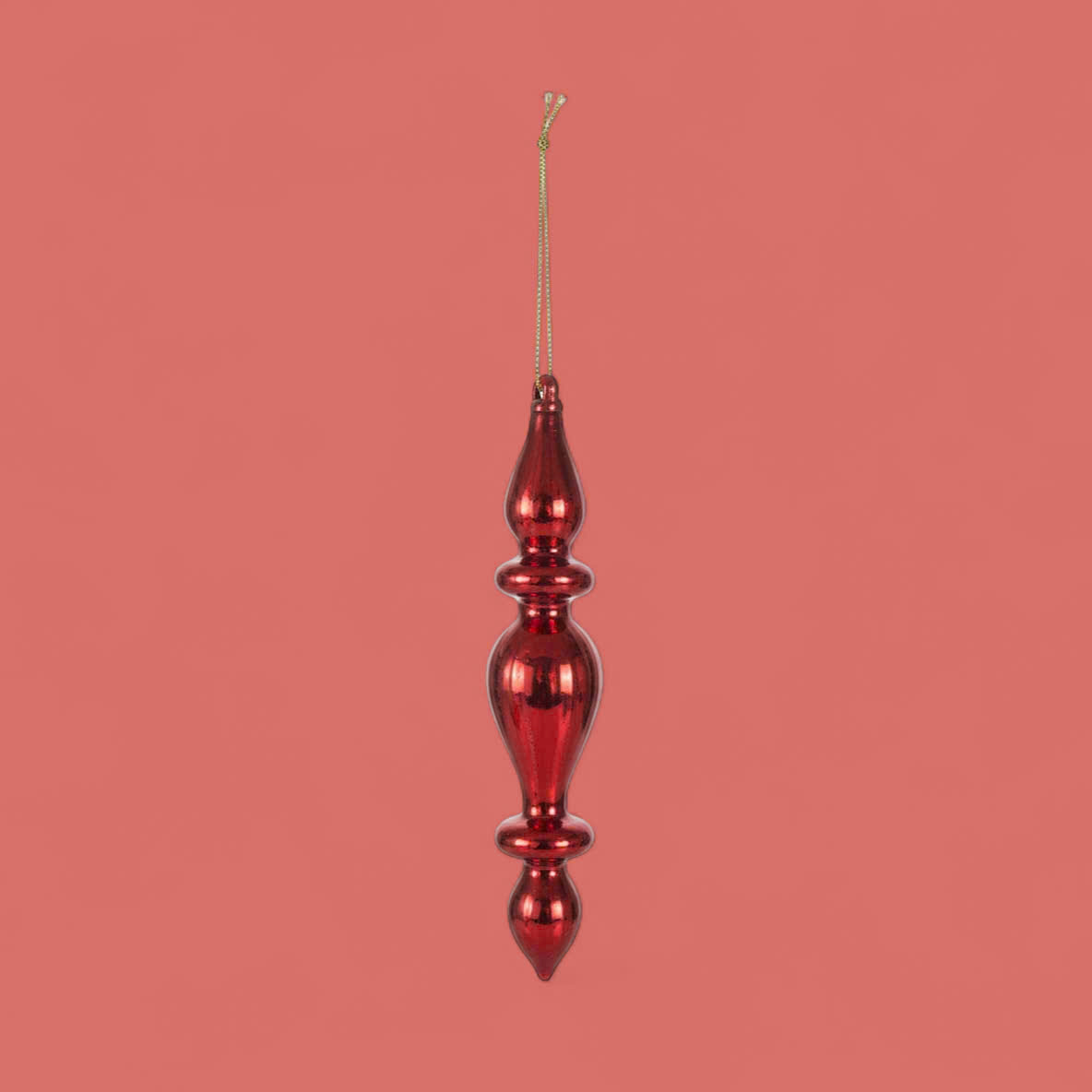Glass Hanging Icecle - Đồ Treo Trụ Băng Thủy Tinh Màu Đỏ