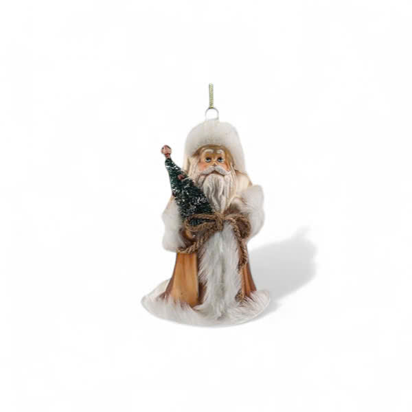 Glass Husband Takes Christmas Tree - Đồ Treo Ông Già Noel Cầm Cây Thông Xanh