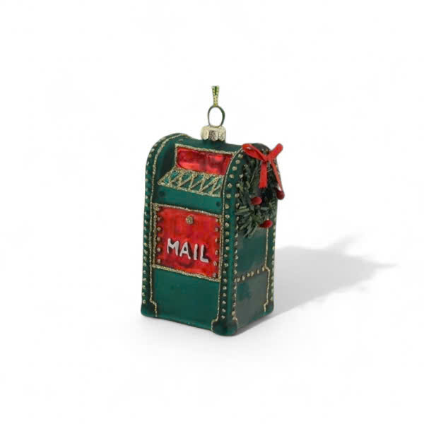 Glass Mailbox Ornament - Đồ Treo Hộp Thư Thủy Tinh