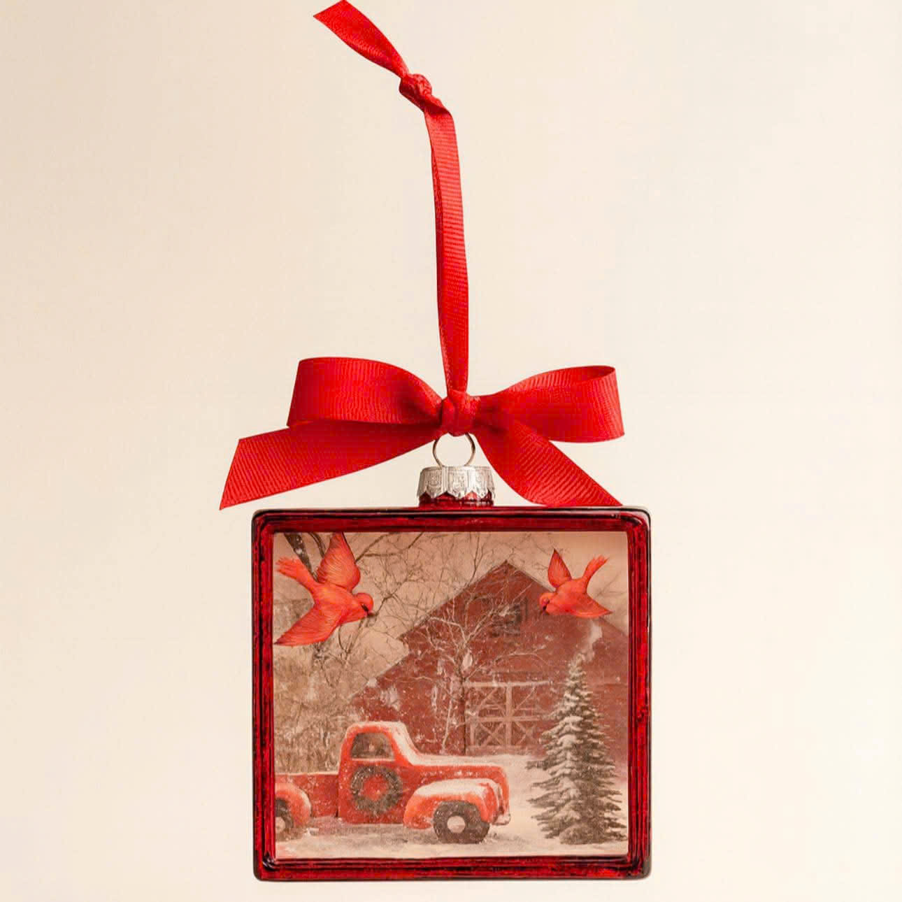 Glass Photo Ornament - Đồ Treo Hình Tấm Thiệp Thủy Tinh 10CM