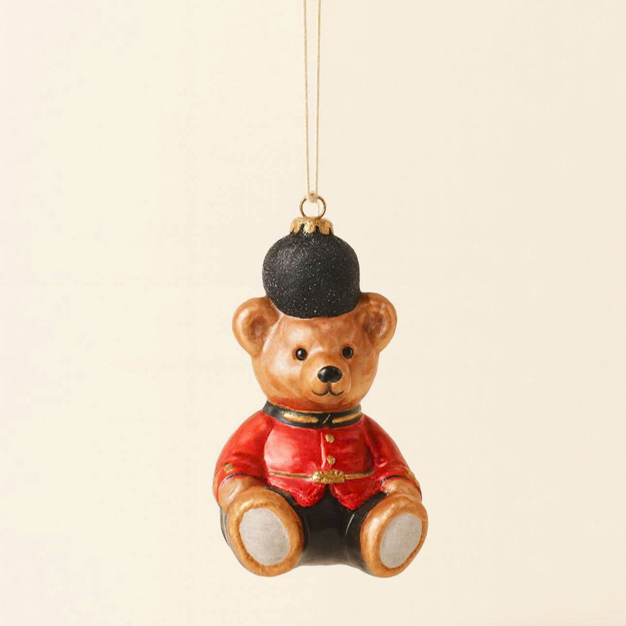 Glass Sitting Guard Bear - Đồ Treo Chú Gấu Ngồi Thủy Tinh