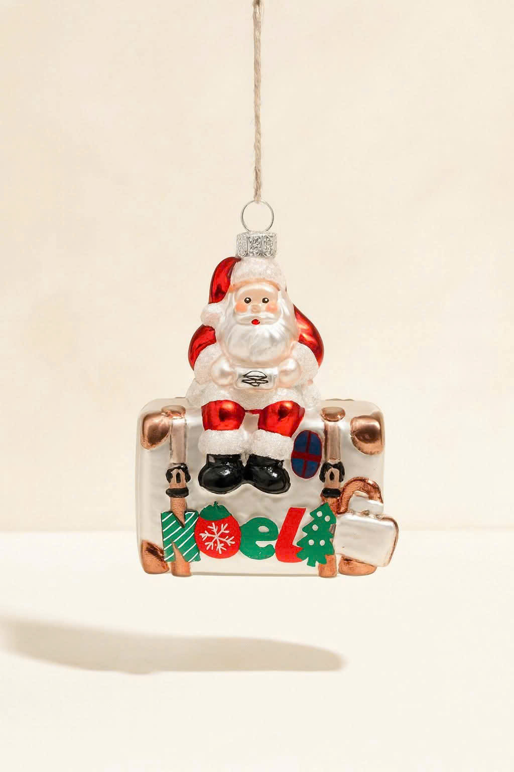 Glass Stanta Ornament - Đồ Treo Hình Ông Già Noel Thủy Tinh 11CM