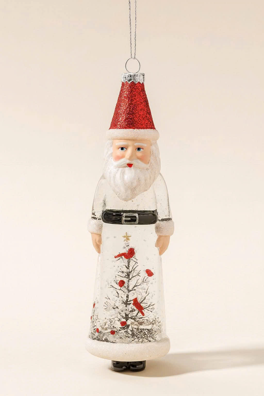 Glass Stanta Ornament - Đồ Treo Hình Ông Già Noel Thủy Tinh 15CM