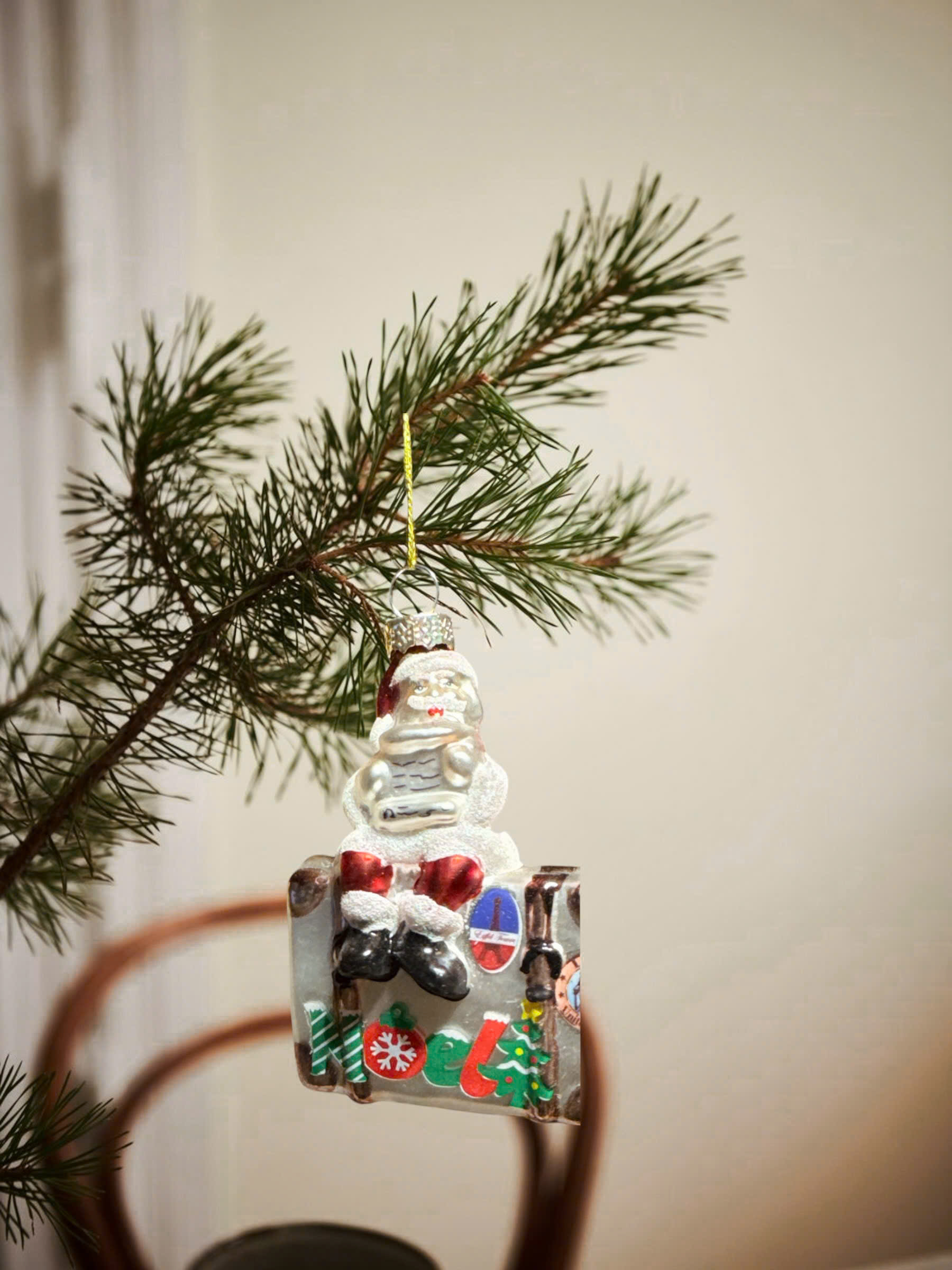 Glass Stanta Ornament - Đồ Treo Hình Ông Già Noel Thủy Tinh