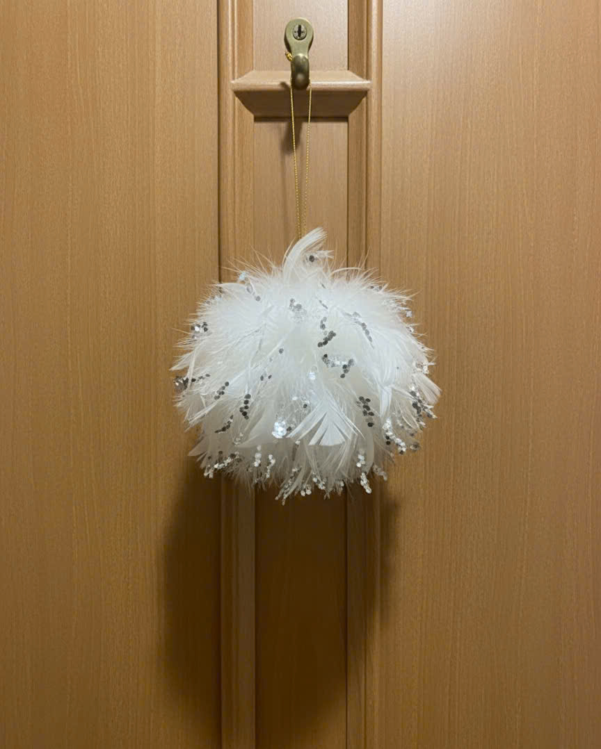 Hanging Feather Ball - Đồ Treo Quả Cầu Lông Vũ