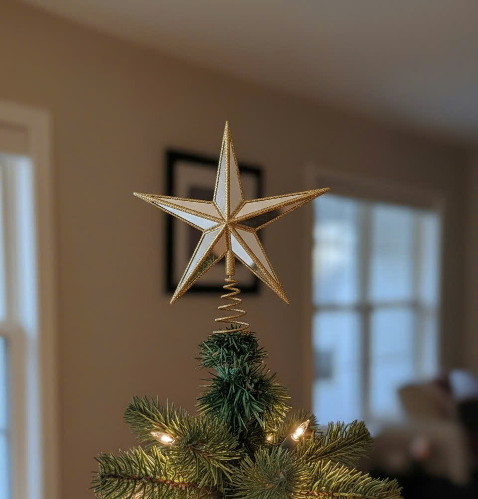 Plastic Mirror Star Tree Topper - Ngôi Sao Treo Đỉnh Cây Thông