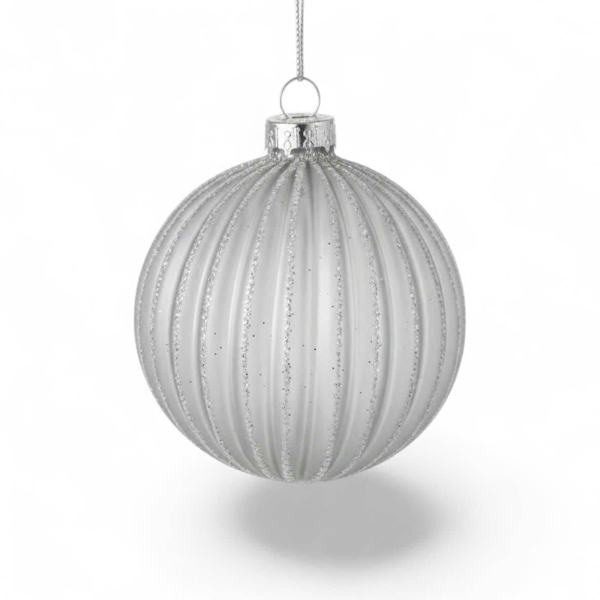 Silver Color Glass Ball - Trái Châu Thủy Tinh