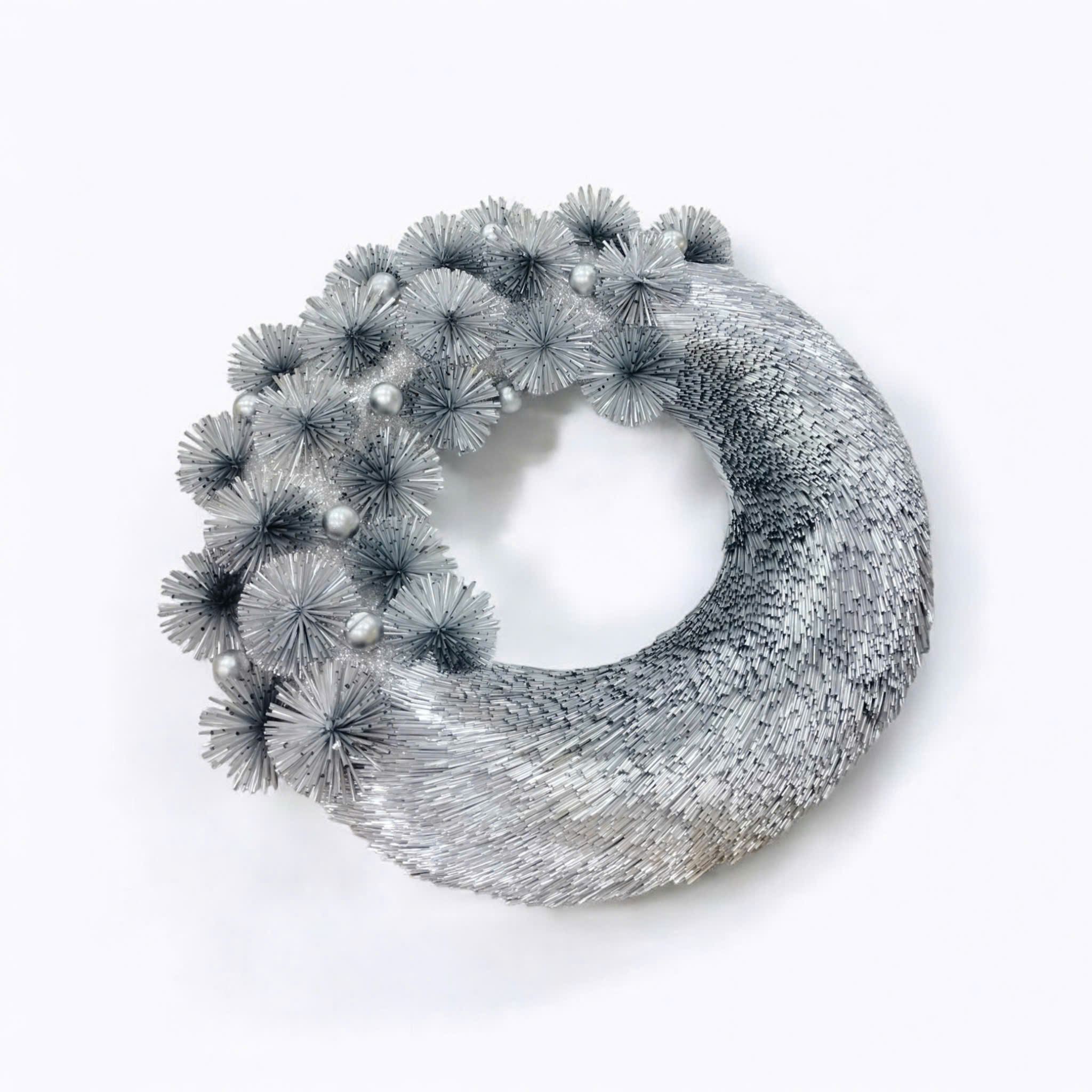 Silver Sparkling Wreath - Vòng Trang Trí Lấp Lánh Bạc 46x44x48CM