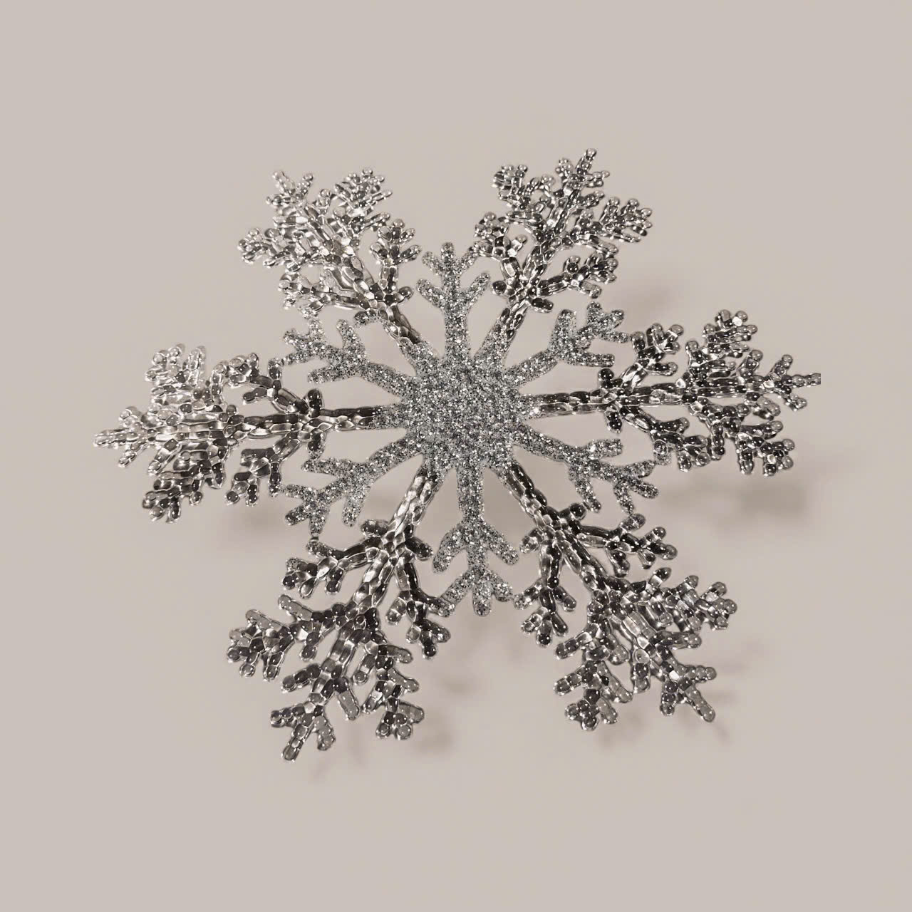 Snowflake With Sparkling - Hoa Tuyết Lớn Bạc Trong 25CM