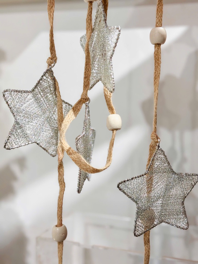Tinsel Star Garland