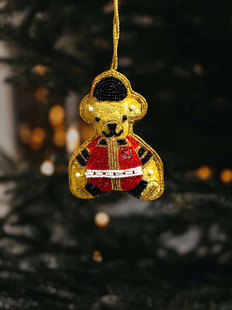 Velvet Embrodiered Beer Ornament