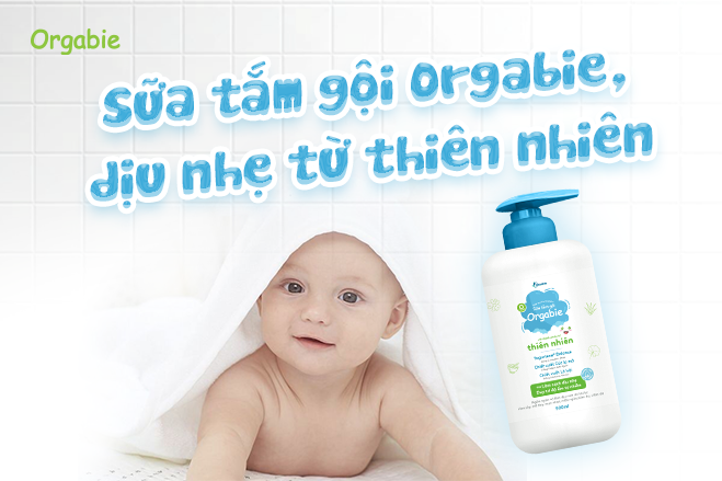 Sữa tắm gội cho trẻ sơ sinh Orgabie