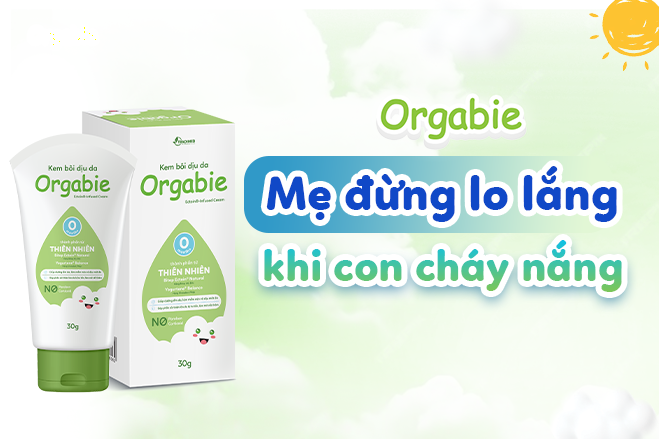 Kem bôi dịu da Orgabie hỗ trợ làm dịu da cháy nắng