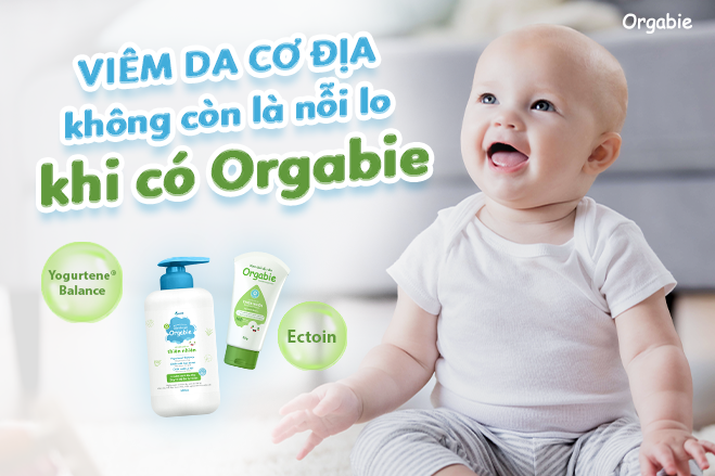 Bộ sản phẩm chăm sóc da bị viêm da cơ địa Orgabie cho bé