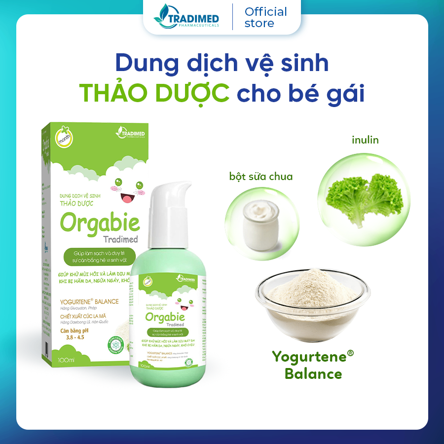 Dung dịch vệ sinh thảo dược Orgabie Tradimed