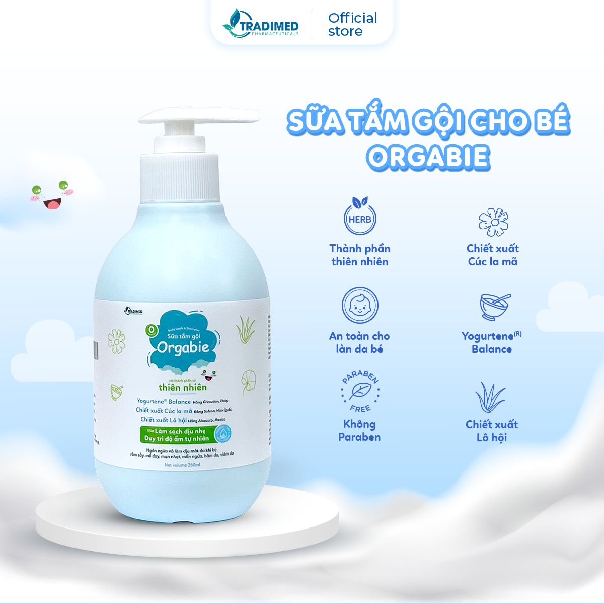 Sữa tắm gội trẻ em 250ml
