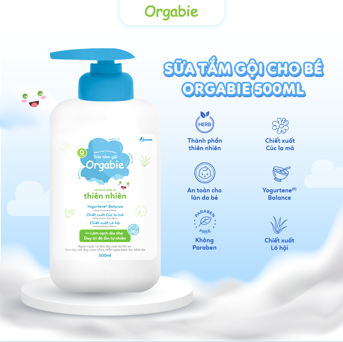 Sữa tắm gội trẻ em 500ml