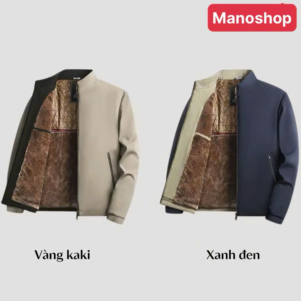 Áo khoác bố lót lông trơn