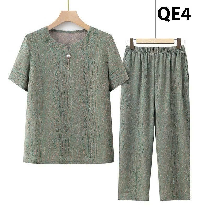 Bộ lụa mango tay cộc quần dài MỚI