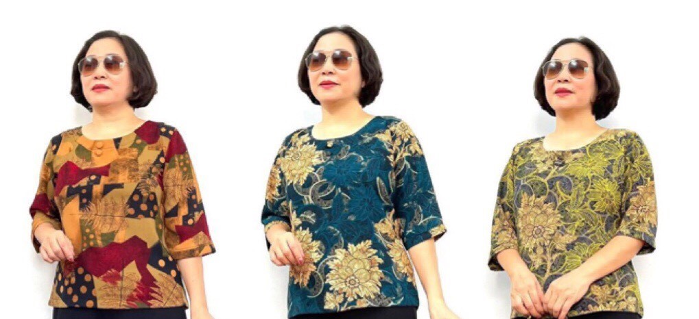 Áo lụa hàn châu trung niên