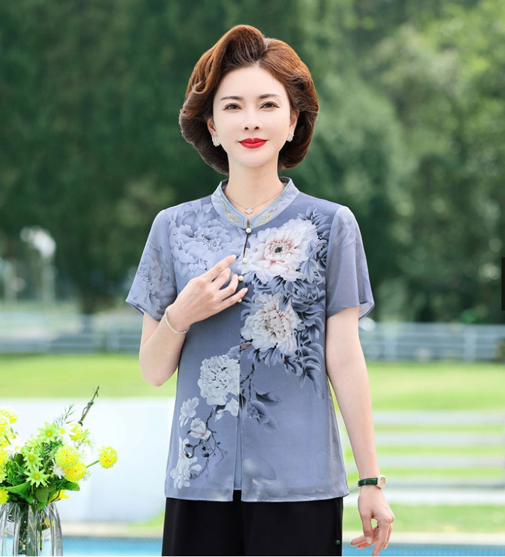 Áo voan lụa trung niên