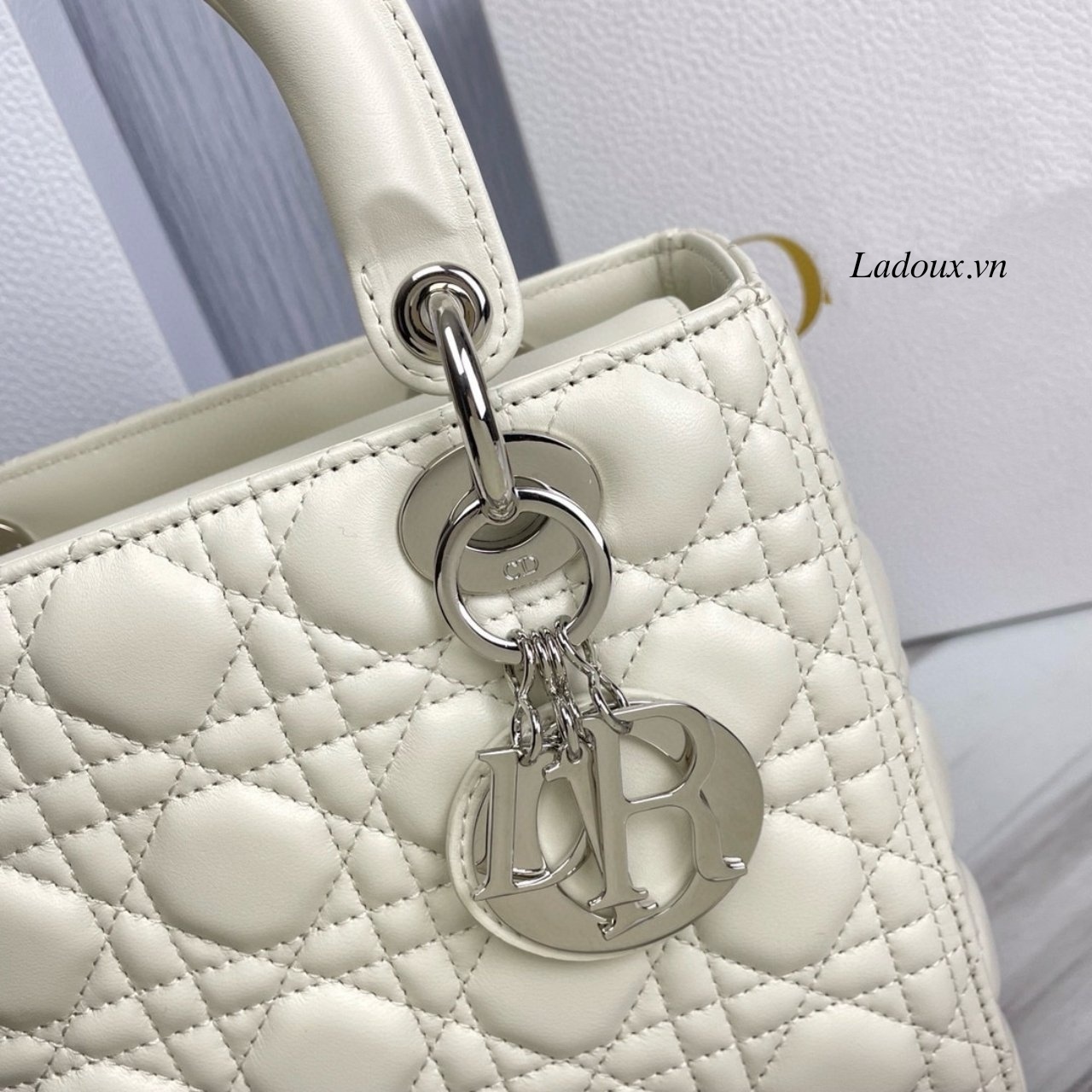 Túi Lady Dior màu trắng